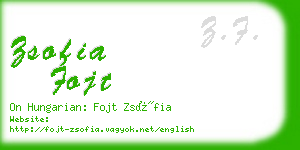 zsofia fojt business card